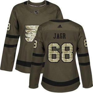 Damen Philadelphia Flyers Trikot Jaromir Jagr 68 Camo Grün Authentic